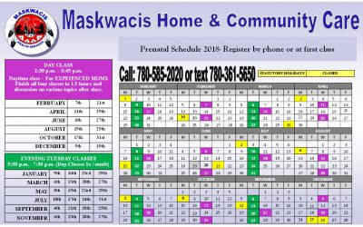 Prenatal 2018 Schedule