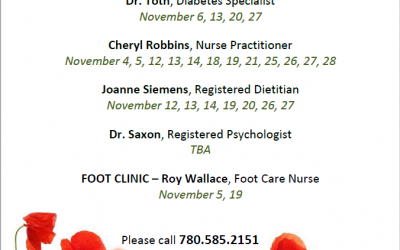 November Clinic Dates for DECC