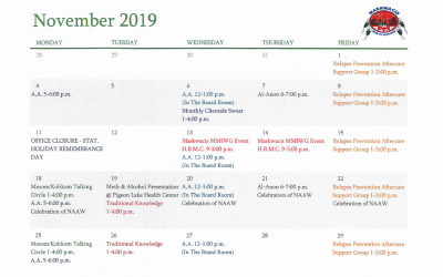 Maskwacis Counselling & Support Services Nov. Calendar