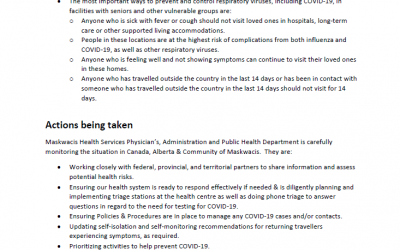 Actions being Taken by MHS