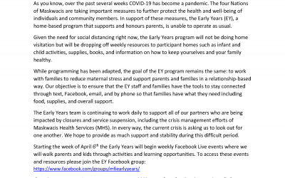 Early Years Media Release