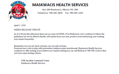 Media Release – April 2, 2020