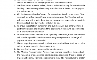 Transportation Changes