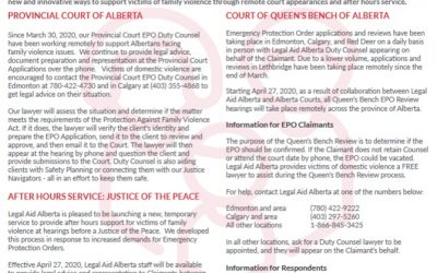 Legal Aid Supports during COVID-19