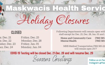 2020 Christmas Closure dates for MHS