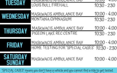 COVID-19 Testing Schedule