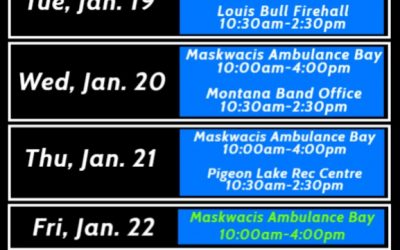 COVID-19 Testing Schedule Jan. 18-24, 2021