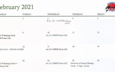 February 2021 Maskwacis Counselling and Support Services Calendar