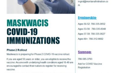 Phase 2 Vaccine Rollout for Maskwacis