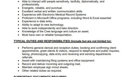 Employment Opportunity – Home Care Receptionist