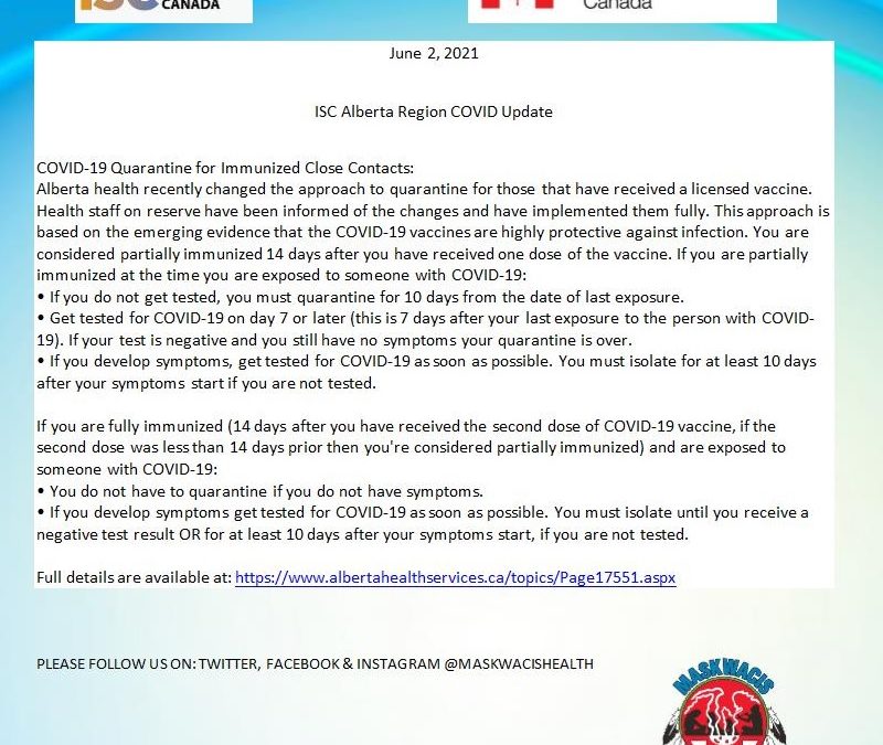 Isolation after Vaccine