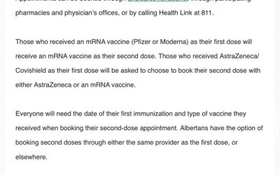 Second dose roll out to those who received their first shot in April.