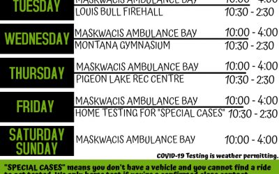 August Testing Schedule