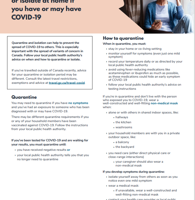 How to quarantine at home