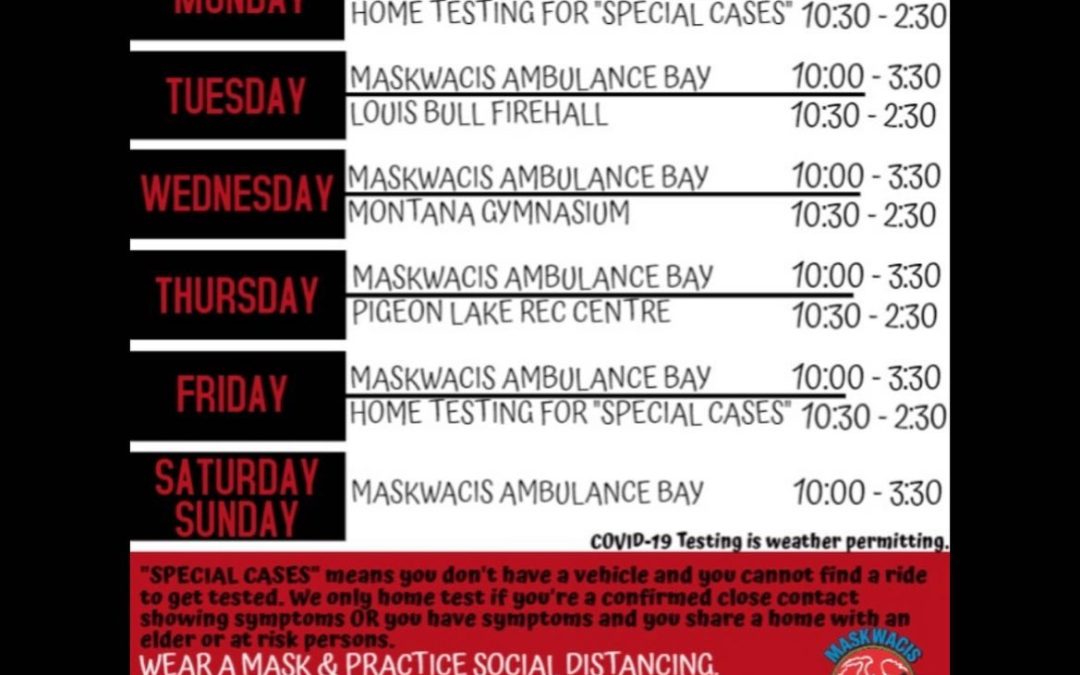 testing & immunization schedule  November 2021