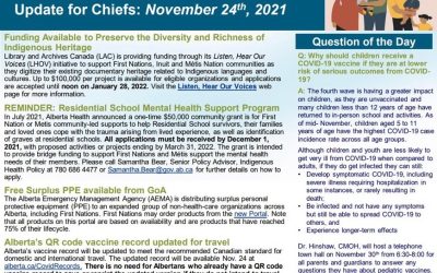 ISC – Alberta Region Chief’s Update