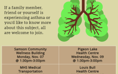 Asthma Presentations offered around Maskwacis
